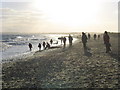 TM4974 : Winter Beach Scene, Walberswick, Suffolk by John Winfield