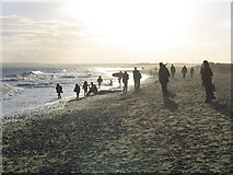 TM4974 : Winter Beach Scene, Walberswick, Suffolk by John Winfield