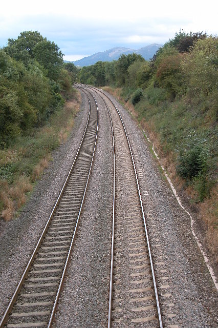 Worcester to Hereford railway line