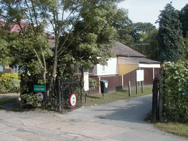 Entrance to Crane Park on Hanworth Road