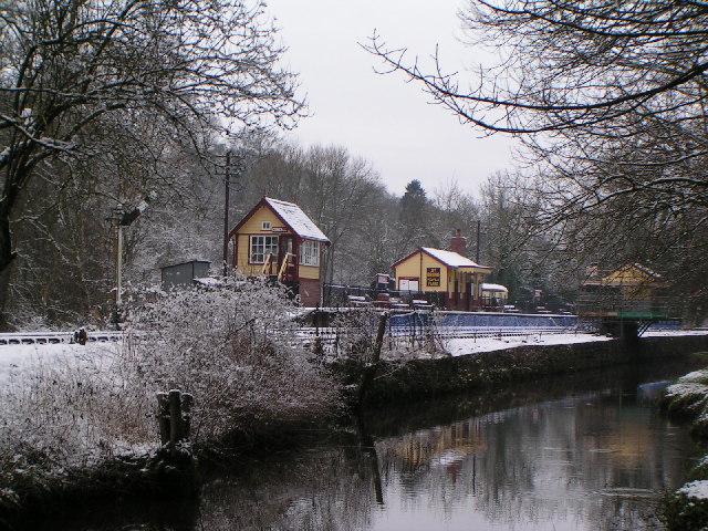 Consall Station in the Snow - 2004