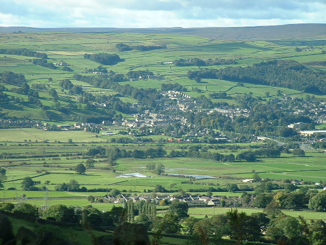 Steeton and view over Aire Valley taken from Lightbank Lane Silsden
