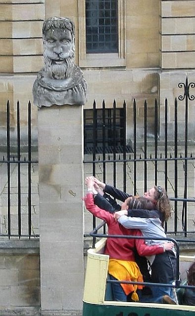 Statue outside Sheldonian Theatre, Oxford