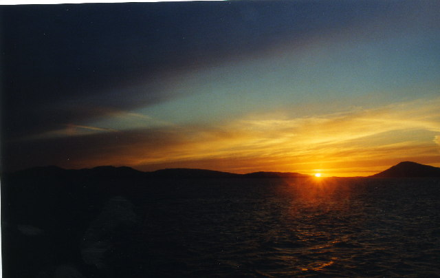Sunset over South Uist