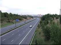 SE2629 : M621 motorway by Steve Partridge