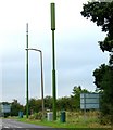 Mobile Phone masts near to A264 at the Rusper Road Roundabout.