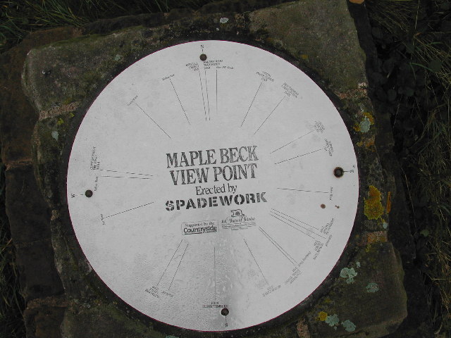 Direction Plate on Maplebeck Viewpoint