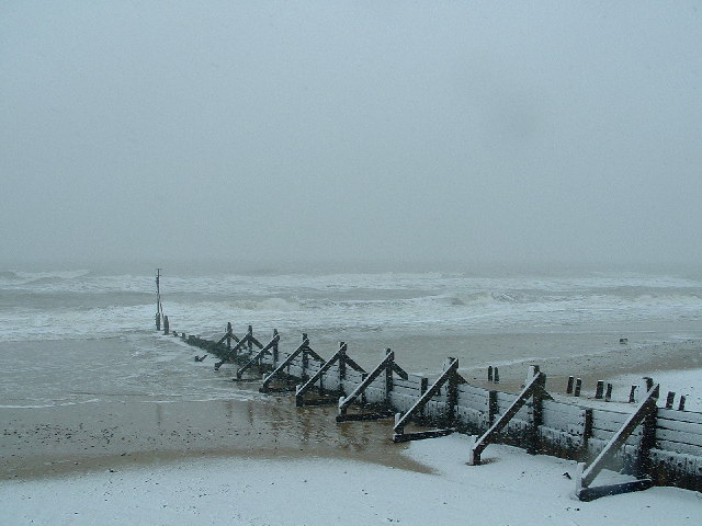 Mundesley Beach in the Snow