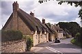 Thatched cottages at Exton