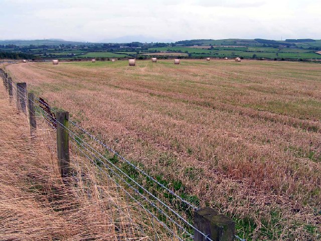A view across open fields below Oughterside