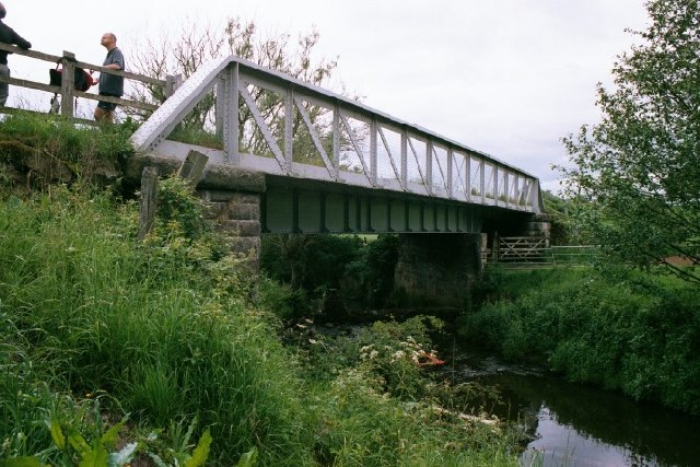 Railway bridge over River Churnet, Leek, North Staffs.