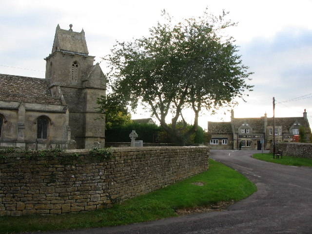 Church and Public House at South Wraxall