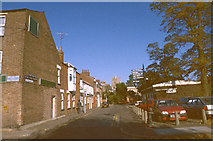 TF4609 : Love Lane, Wisbech with tower of the parish church in distance by Dr Charles Nelson