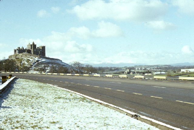Rock of Cashel, with Galtee Mountains in distance