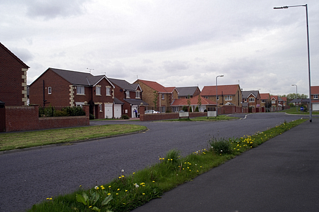 New housing estates south west of Blyth