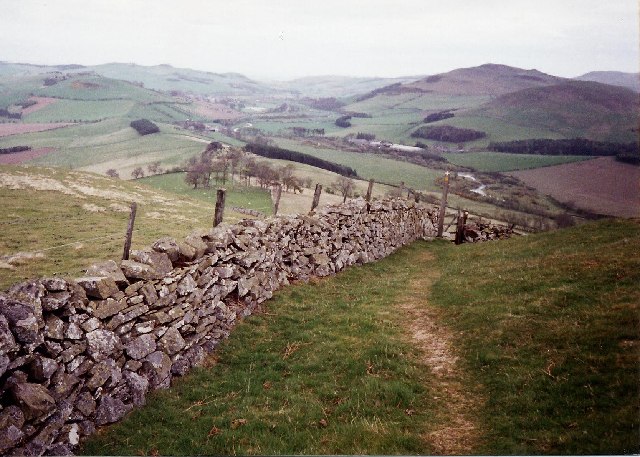 St Cuthbert's Way, on the north east  shoulder of Wideopen Hill