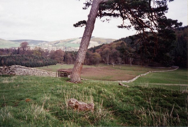 The Southern Upland Way at the foot of Gala Hill