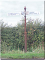 Signpost on Langar Lane