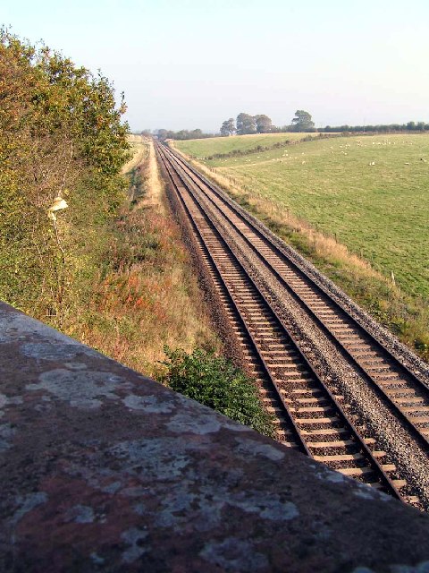 The Cumbrian Coast Line as it runs across the Solway Plain east of Aspatria