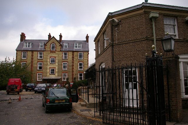 Hall building and Porter's Lodge, St. Hilda's College, Oxford.