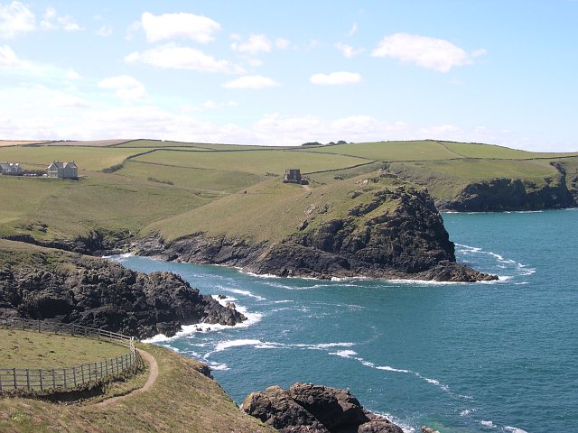 Across the entrance to Port Quin