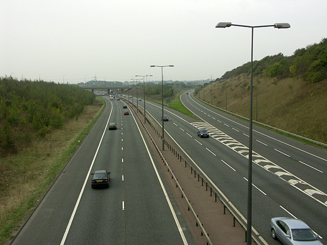 M4 and M48 Motorway junction at Awkley Hill