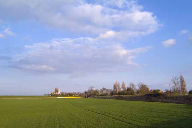 Towards the western lighthouse at Guy's Head, Sutton Bridge, Lincolnshire