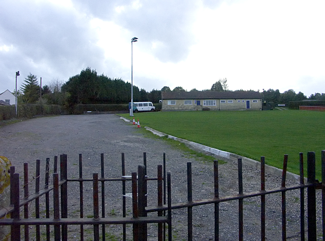 Larkhall Sports Club, WNW from the allotment area