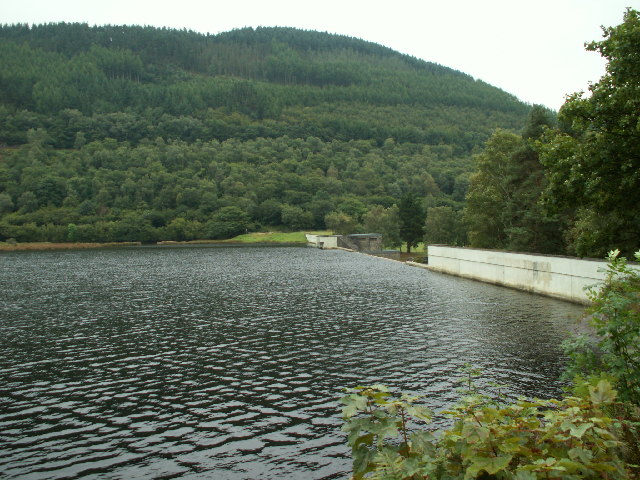 Cwm Rheidol reservoir and dam