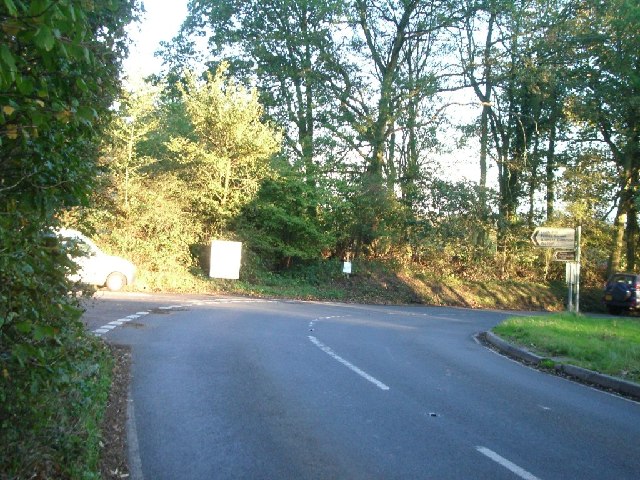 Junction of Abinger Road (left) with Etherley Hill (Ockley Road)