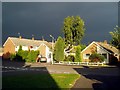 Holywell Drive, Loughborough, before a hailstorm