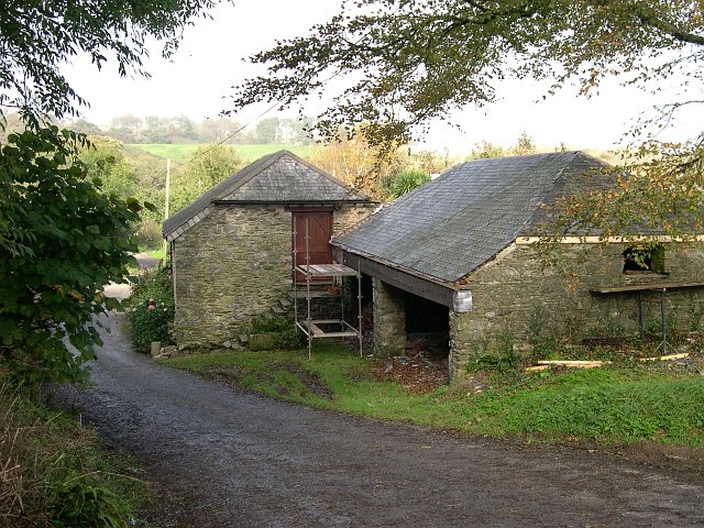 Old farm buildings at Tredrossel