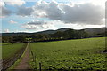 Looking across farmland towards the South Downs