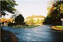 SU8376 : Road junction and war memorial, Waltham St Lawrence by Andrew Smith