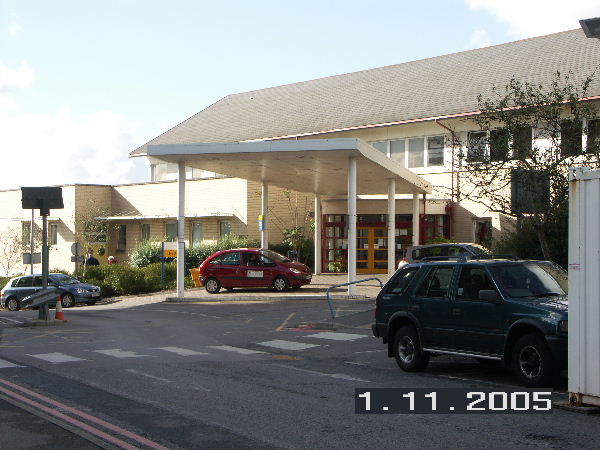 Entrance to Eye Unit at Southampton General Hospital