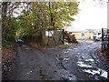 Entrance to fencing yard on Water Lane