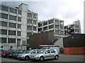 Back of buildings in Blyth Road, Hayes