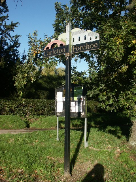 Carleton Forehoe village sign