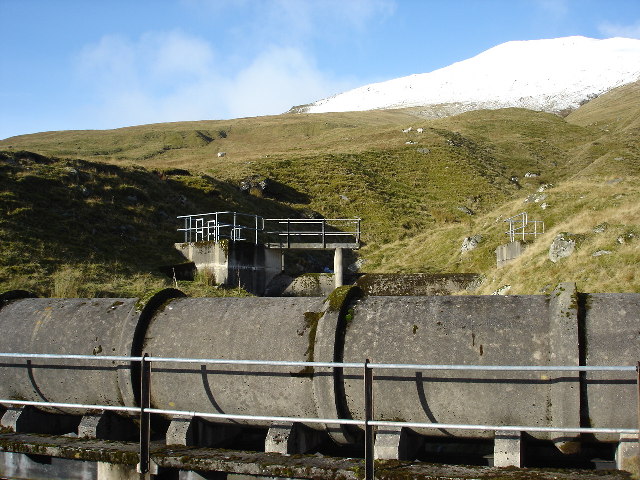 Aqueduct and Dam on southern slopes of Ben Lawers