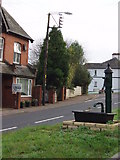 SY0889 : Village pump at Newton Poppleford by Sheila Russell