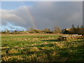 Hume Castle and Crags from the West (with rainbow)