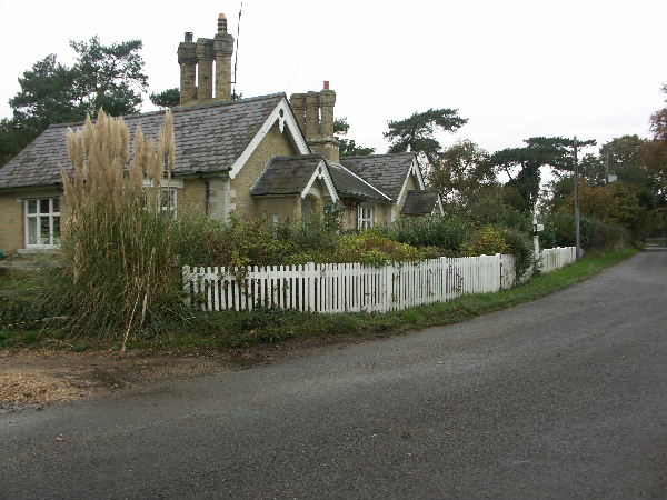 Cottages at the junction of Stanswood Road and Lepe Road, Hants