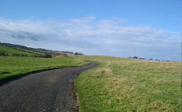 Road beside Fenham Burn, Northumberland