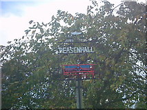 TM3569 : Peasenhall Sign by Geographer