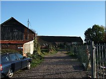 SY0086 : Farm buildings and track, Woodbury, Devon by David Smith
