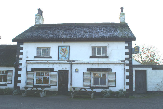 The Eagle and Child, thatched pub, Wharles