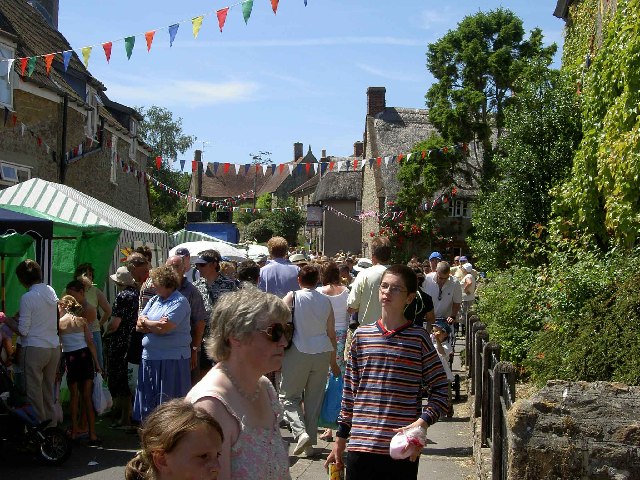Yetminster High Street during the annual fair day