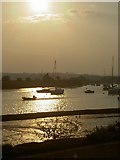 SX9687 : Exeter Canal at sunset by Ivan Taylor