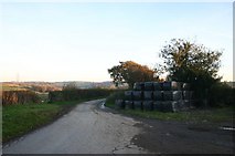 SS7426 : Silage  bales stored near Rawstone by Ivan Taylor