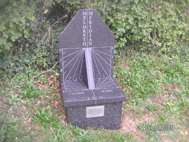 Greenwich meridian marker at Meldreth
